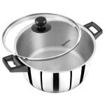 Hawkins Stainless Steel Casserole with Glass Lid 4 L