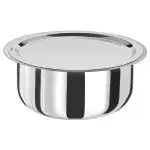 Hawkins 3 Litre Metro Patila, Triply Stainless Steel Tope with Stainless Steel Lid, Induction Bhagona, Tapeli, Silver (SSP30S)