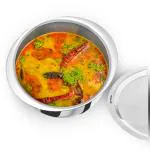 Hawkins 4 Litre Metro Patila, Triply Stainless Steel Tope with Stainless Steel Lid, Induction Bhagona, Tapeli, Silver (SSP40S)