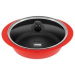 Hawkins 3 Litre Dutch Oven, Nonstick Biryani Pot, Red Ceramic Coated Casserole, Cooking Pot, Saute Pan, Red (DCDO3G)