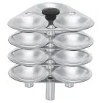 Hawkins Idli Stand for 3 Litre Cooker, 12 Mini Idli Pan - For 3 Litre and bigger Pressure Cookers, Silver (ID12S)