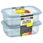 Asian Aura Air Seal Plastic Container Set of 2 (400 ml)