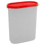 Tupperware Red Plastic Modular Mate Oval Container 2.3 L
