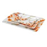 Silver Spoon White Bronze Jasmine Melamine Tray 3 pcs
