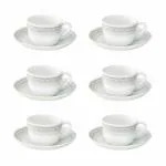 Larah By Borosil Opalware Tea Cup Set , Coffee Mug-Classic ,Set of 12