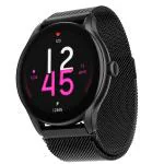 boAt Primia Ace with 3.63 cm (1.43 Inch) AMOLED Display, Advanced Bluetooth Calling, Heart Rate, SpO2 and Stress Monitoring, IP68, ,Call, Text and Social Media Notifications, 100 Plus Sports Modes, Metallic Black