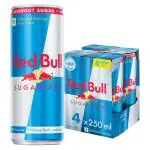 Red Bull Sugar Free Energy Drink (Pack of 4) 250 ml each