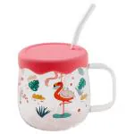 Generic Phlox Mason Jar With Lid And Straw 500 ml