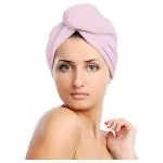 Status Contract Head Towel|Standard Size Microfiber Quick Dry Towel|Super Absorbent & Soft|Luxury Spa Towels with Hook|Lightweight Travel Towel | Microfiber Hair Towel for Men & Women |(Pink)