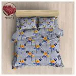 Status Combo Pack of 2 Micro Cotton Double Bedsheet with 4 Pillow Covers | Wrinklefree | Ultrasoft (225x225cm) (Red & Grey)