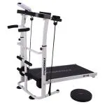 PowerMax Fitness MFT-400 Non-Electric Manual Treadmill For Home Use with Multifunction (Jogger, Twister, Sit-Up, Ropes), 2-Level Incline, Vertical Foldable, 100kg Max User Weight, DIY (DO IT Yourself)