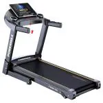 PowerMax Fitness TDM-96 (4HP Peak) Motorised Treadmill for Home Use [ Max User Wt. 110kg | LCD Display | Bluetooth for Music & Mobile App | 3 Level Manual Incline ] Free (DIY) Installation Assistance