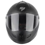 Steelbird Rox Plus Dashing Full Face Helmet, Black Helmet, ISI Certified Motorbike helmet (Size L)