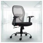 CELLBELL Tauras Lite C100 Mesh Mid Back Office Chair/Study Chair/Computer Chair/Revolving Chair/Desk Chair for Work from Home Metal Base Seat Height Adjustable Chair Grey | DIY