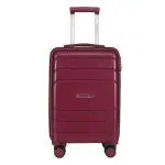 Nasher Miles Lisbon Hard-Sided Polycarbonate Cabin Luggage Burgundy 20 inch |55cm Trolley bag