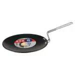 Home One Black Hard Anodised Tawa 22cm Stainless Steel With Wire Handle