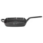 Home One Cast Iron Grill Pan with Silicone Grip Handle
