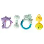 Toymaxx Pack of 4 Rattle Set | Teathers for New Born Babies | Baby Toys | Toys for Babies