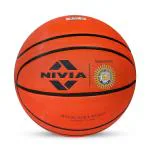 Nivia True Orange Rubber 14 Panel Construction Basketball Size 7