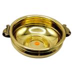 GG Copper Pure Brass Hammered Design Urli Decorative Bowl, Home Decor & Festivities - 8 Inches