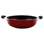 Crisera Non-Stick Kadhai | 24 CM | 3 Litres | Maroon | Non Induction Base Kadai | Non-Stick 3 layer Finish | Scratch Resistant | Dishwasher Safe | Metal Spoon Friendly| Thickness 2.6mm