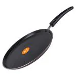 Crisera Non Induction Base Aluminium Non Stick Flat Tawa/ Dosa Tawa / Roti Tawa / Chapati Tawa / Non-Stick Tawa / 3-Layer Metallic Finish /250mm / Cookware with 2.6mm Width, Maroon
