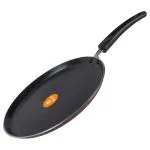 Crisera Induction Base Aluminium Non Stick Flat Tawa/ Dosa Tawa / Roti Tawa / Chapati Tawa / Non-Stick Tawa / 3-Layer Metallic Finish /250mm / Cookware with 2.6mm Width, Maroon