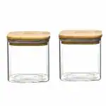 Swastik Housewares Square Jarset With Borosilicate Lid 750 ml (Set of 2)