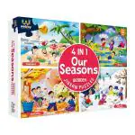 Webby 4 in 1 Wooden Season Puzzle Toy for Kids (Set of 4), 35 Pieces Each