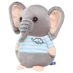 Webby Blue & Grey Soft Animal Plush Elephant Toy 20 cm