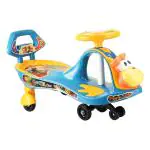 Webby Magic Car, Swing Baby Kids Car Toy Push Car Ride on with LED Light & Music for Kids, Orange