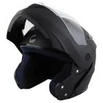 Ascone Robot Helmet, Black Flip Up Helmet for men and women, ISI Certified Motorbike helmet (Size L)