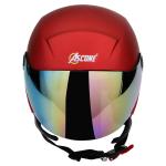 Ascone Euro 4 Air Helmet, Black Open face Helmet for men and women, ISI Certified Motorbike helmet (Size L)