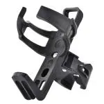 Strauss Bicycle Bottle Holder and No Tools Needed | Portable Carrier Bracket Stand for Cycle Accessories | Expandable & Adjustable Bottle Cage with Upgraded Clamp, (Black), Cycle Accessories