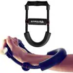 Strauss Adjustable Wrist/Forearm Strengthener, Foam, Stainless Steel, lightweight ABS plastic, (Black), Fitness Accessories