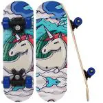 Strauss Kids Skateboard (White Horse) | 43 CM Maple Wood Skateboard for Kids Upto 5 Years | Recommended for Boys and Girls | Beginner, Skate boards