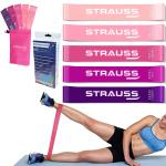 Strauss Silicone Resistance Loop Bands | Smell-Free & Skin Friendly | Useful for Hips, Arms & Legs Workouts. Tear Resistant & Anti-Slip | Theraband for Fitness & Toning, (Multicolor), (Pack of 5), Resistance Bands