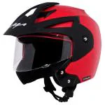 VEGA Crux Open Face Helmet, Red Helmet, Helmet for men and women - ISI certified (Size M = 580mm)