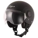 VEGA Atom Helmet, Dull Black Helmet, open face Helmet, Helmet for men and women - ISI certified (Size M = 580mm)