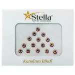 Stella Red Circle Small Kumkum Bindi with Stones Fashion Accessories 15 pcs