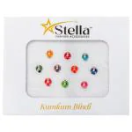 Stella Colorful White Pearl Kumkum Bindi 10 pcs