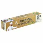 EUROFOIL Aluminium Foil 1 KG Gross (100 Mtr) Food Wrapping, Packing, Grilling, Storing and Serving Foil