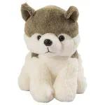 Dimpy Stuff Soft Toy for Girls, Boys & Kids| Husky Dog Plush Toy | Adorable Gift | Grey 30cm