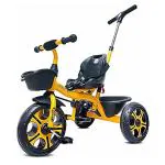 Kidsmate Buddy Plug N Play Kids | Baby Tricycle with Parental Control 30 Kgs Weight Capacity Yellow