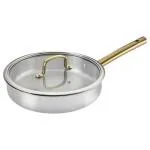 Home one Trimax Triply Stainless Steel Sauce Pan With Lid 26 cm