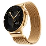 boAt Lunar Tigon Smart Watch with 3.68 cm (1.45 inch) AMOLED Display, Advanced BT Calling, Always on Display, Functional Crown, Premium Design & Ocean Ridge Strap,IP67,HR & SpO2 Monitoring(Metal Gold)
