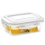Borosil Rectangular Glass Klip N Storage 1040 ml