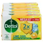 Dettol Lime Cool Soap Pack of 5 150g