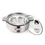 Cello Roti Plus Silver Stainless Steel Casserole 2.5 L
