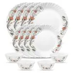La Opala Novo Scarlet Blooms Dinner Set 12 pcs